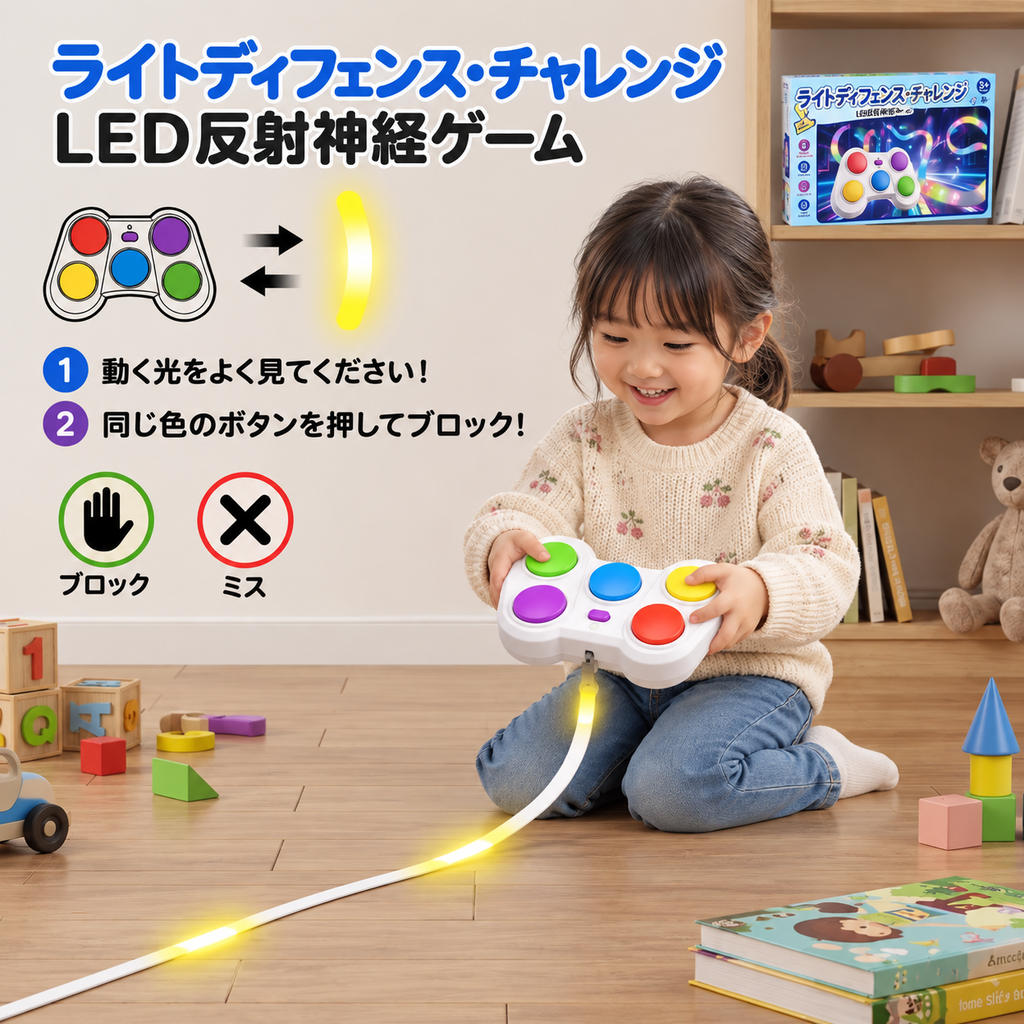 ライトディフェンス・チャレンジ – LED反射神経ゲーム