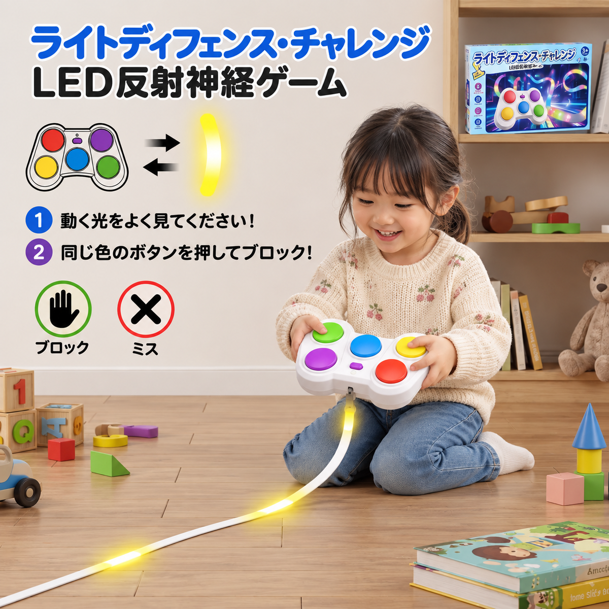 ライトディフェンス・チャレンジ – LED反射神経ゲーム